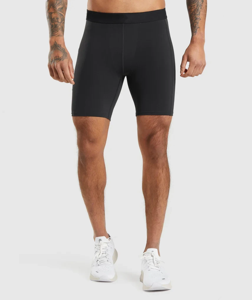 Buy NEVER QUIT Double Layer 2 in 1 Sports Shorts with Inner Tights for Men  Gym Tight Short with Pocket (S) Black at