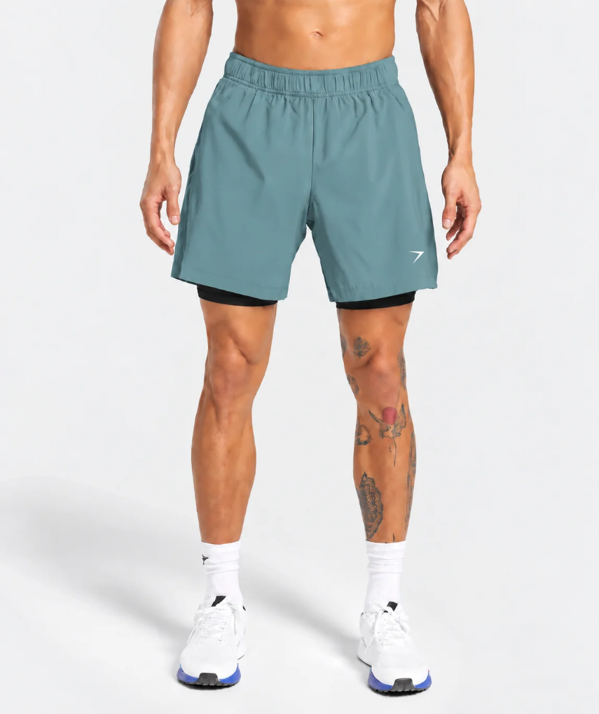 2 In 1 Shorts Ice Blue