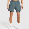 2 In 1 Shorts Ice Blue