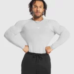 Long Sleeve Compression T-Shirt Light Grey