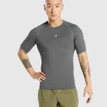 Half Sleeve Compression Tshirt Steel Grey