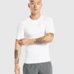 Half Sleeve Compression Tshirt White
