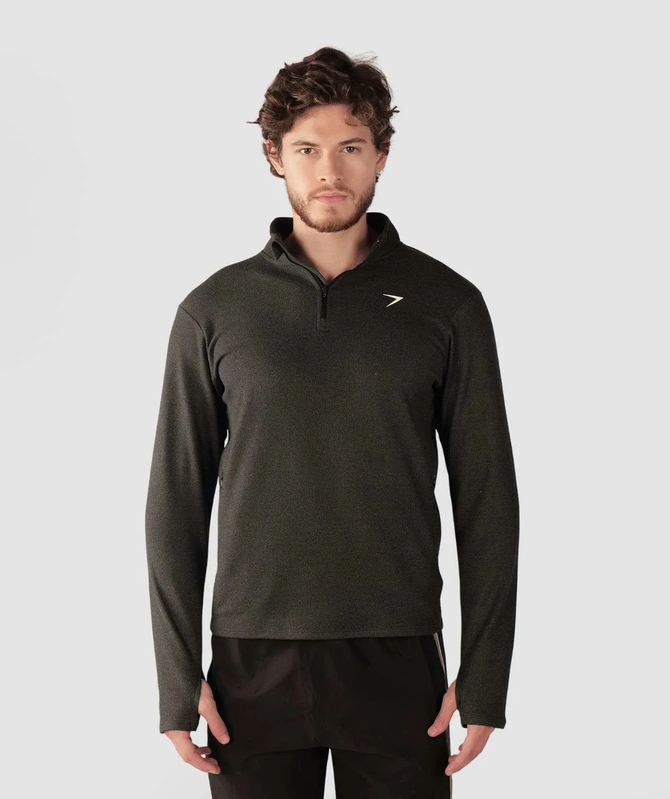 Training 1/4 Zip Pullover Charcoal