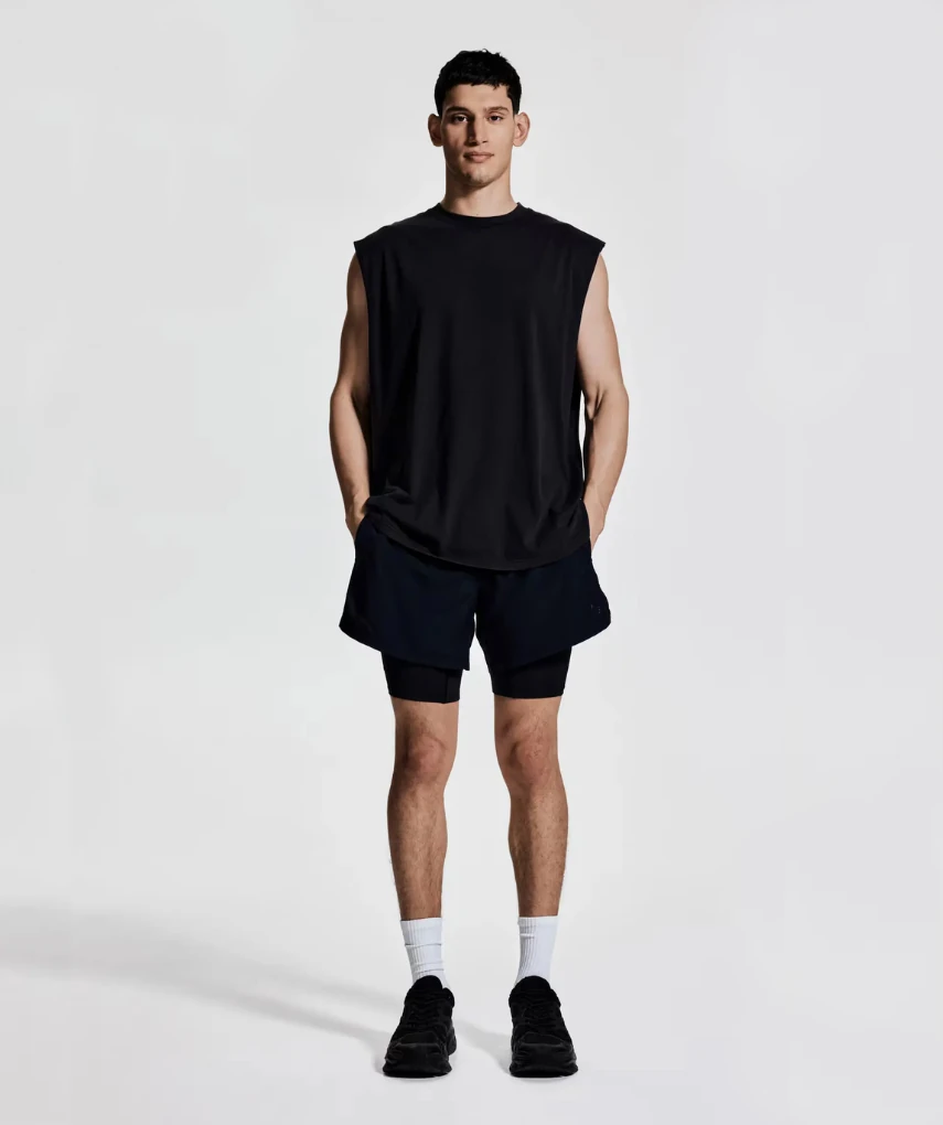 Essential Oversized Tank Black