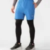 2 In 1 Shorts Full Compression Shock Blue-3 2 In 1 Shorts Full Compression Shock Blue