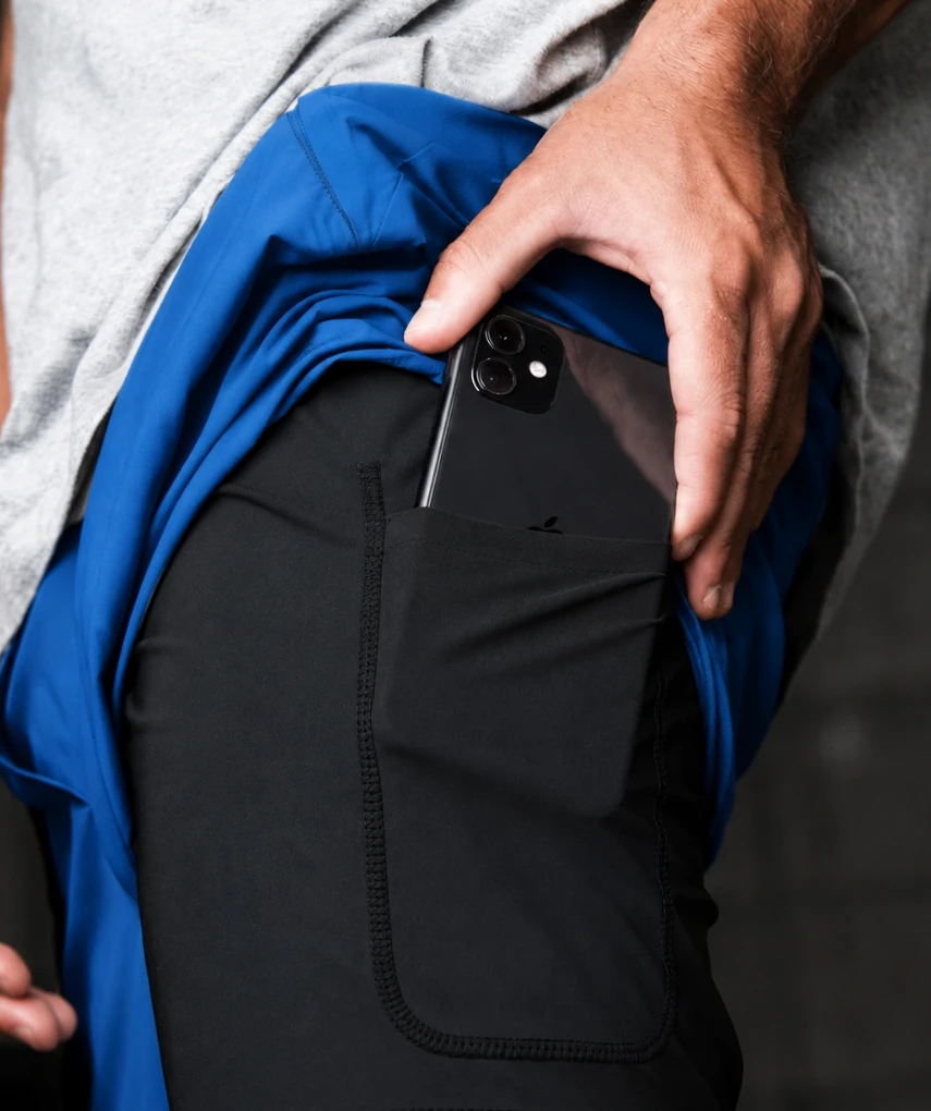 2 In 1 Shorts Full Compression Shock Blue