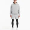 2 In 1 Shorts Full Compression Light Grey