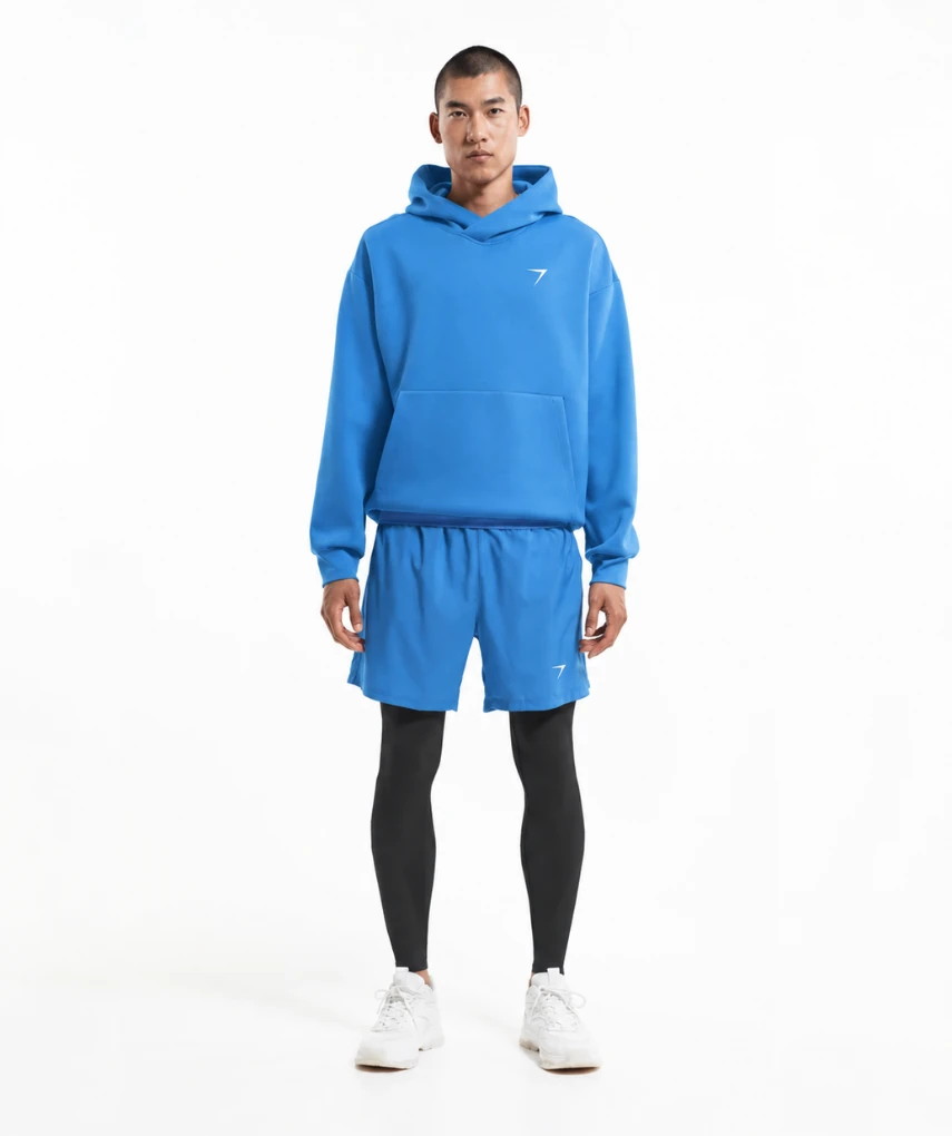 2 In 1 Shorts Full Compression Shock Blue