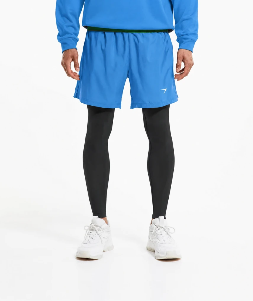 2 In 1 Shorts Full Compression Shock Blue