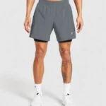 2 In 1 Shorts Medium Grey