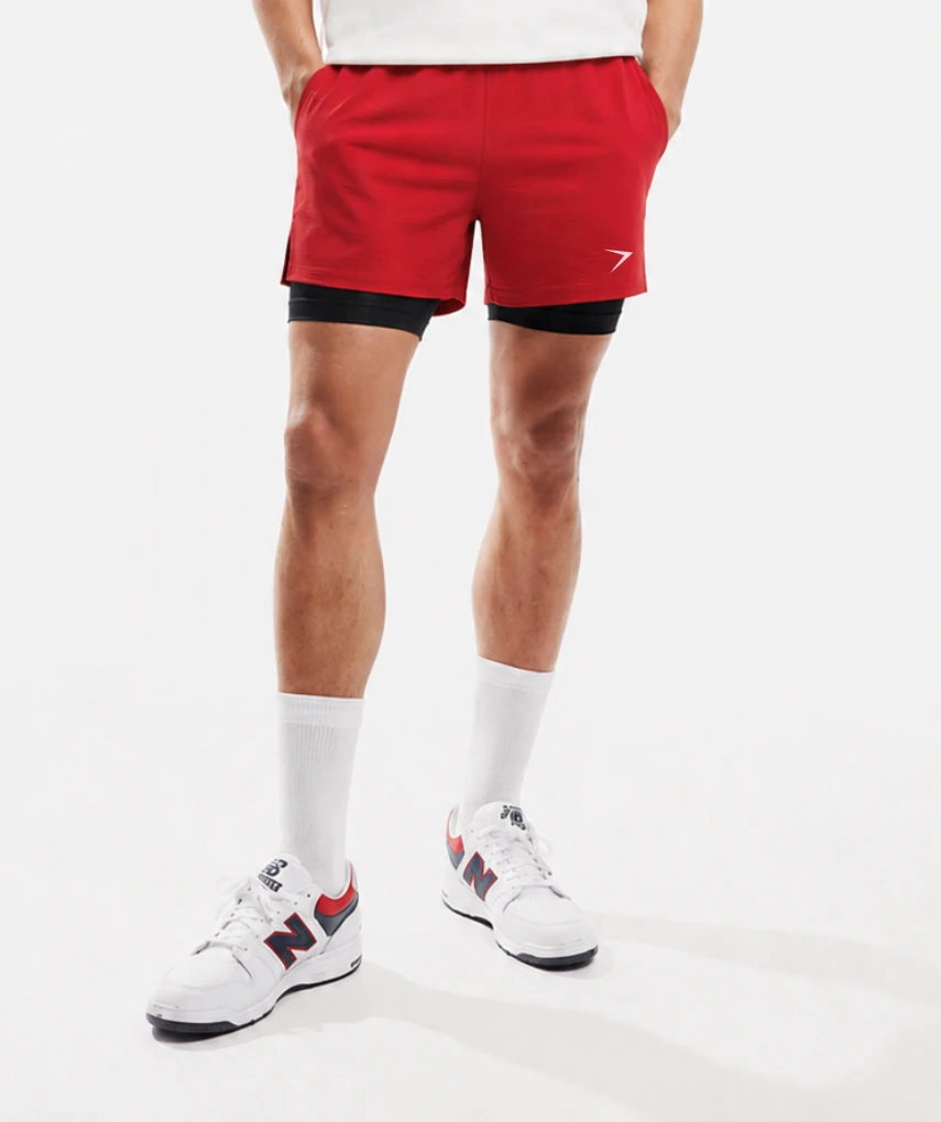 2 In 1 Shorts Red