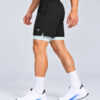 2 In 1 Shorts Black Contrast Mint