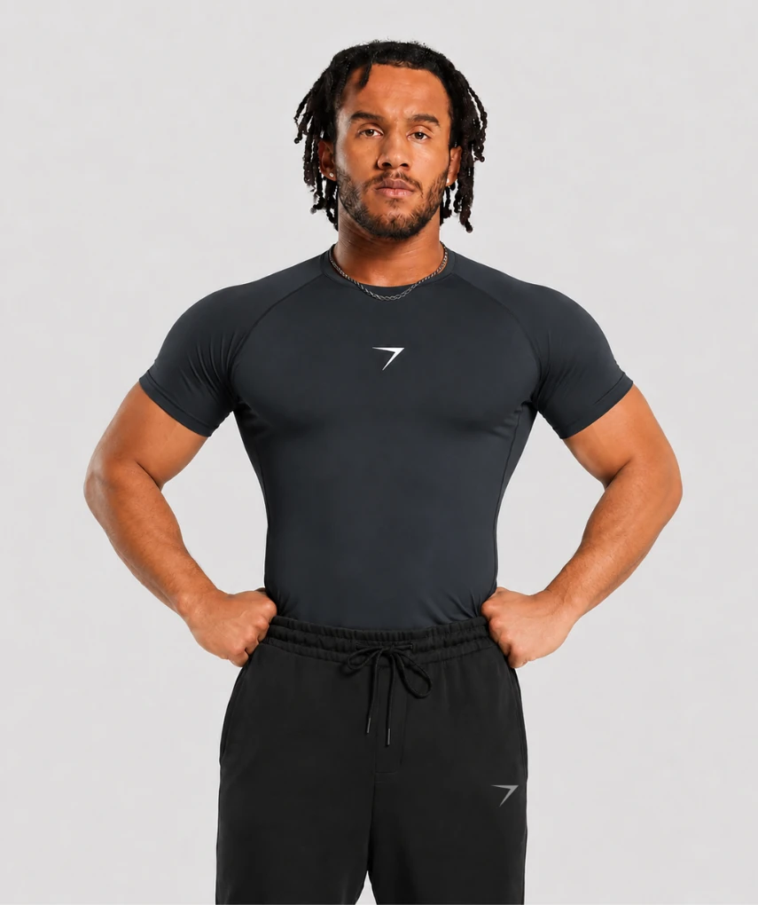Half Sleeve Compression T-Shirt Coal