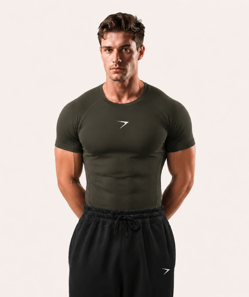 Half Sleeve Compression T-Shirt Dark Grey