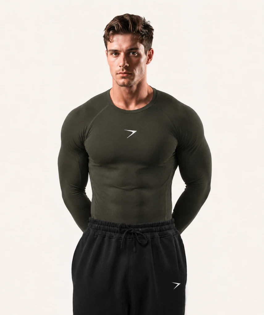 Long Sleeve Compression T-Shirt Dark Grey