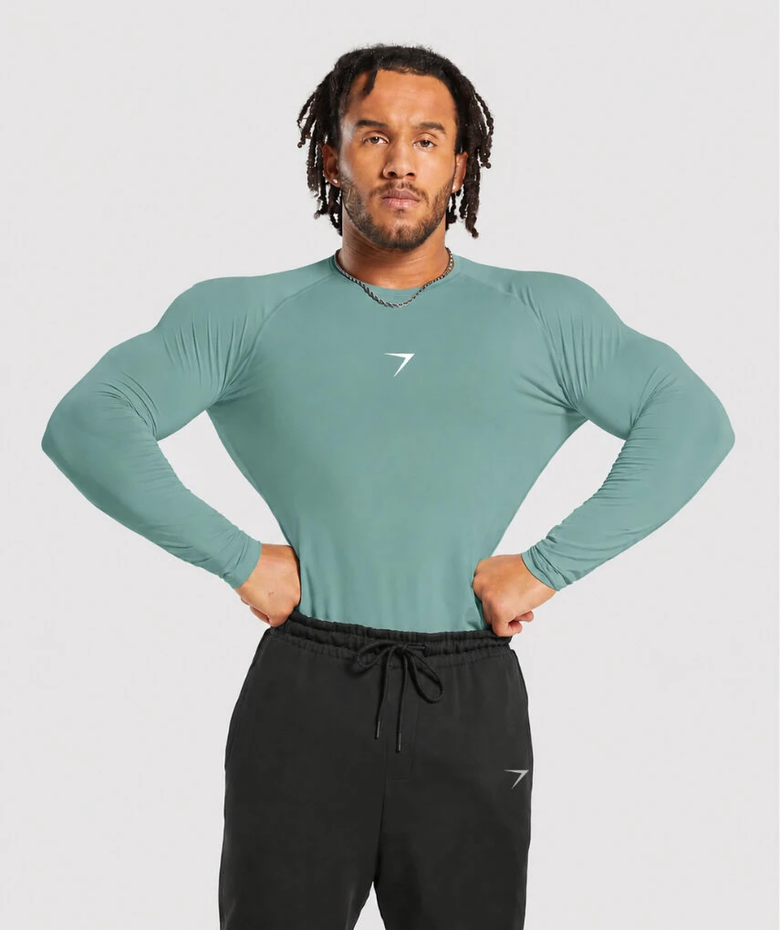 Long Sleeve Compression T-Shirt Sage Green