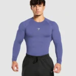 Long Sleeve Compression T-Shirt Steel Lavender