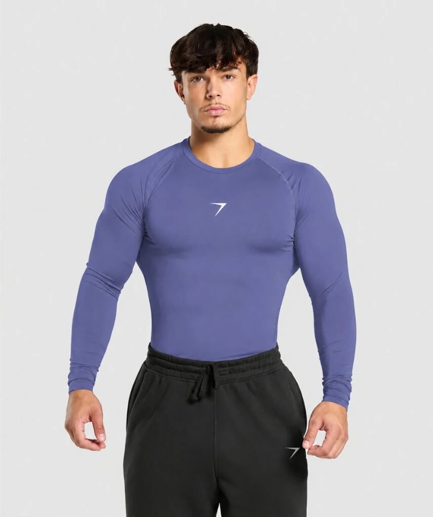 Long Sleeve Compression T-Shirt Steel Lavender