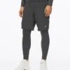 2 In 1 Shorts Full Compression Coal
