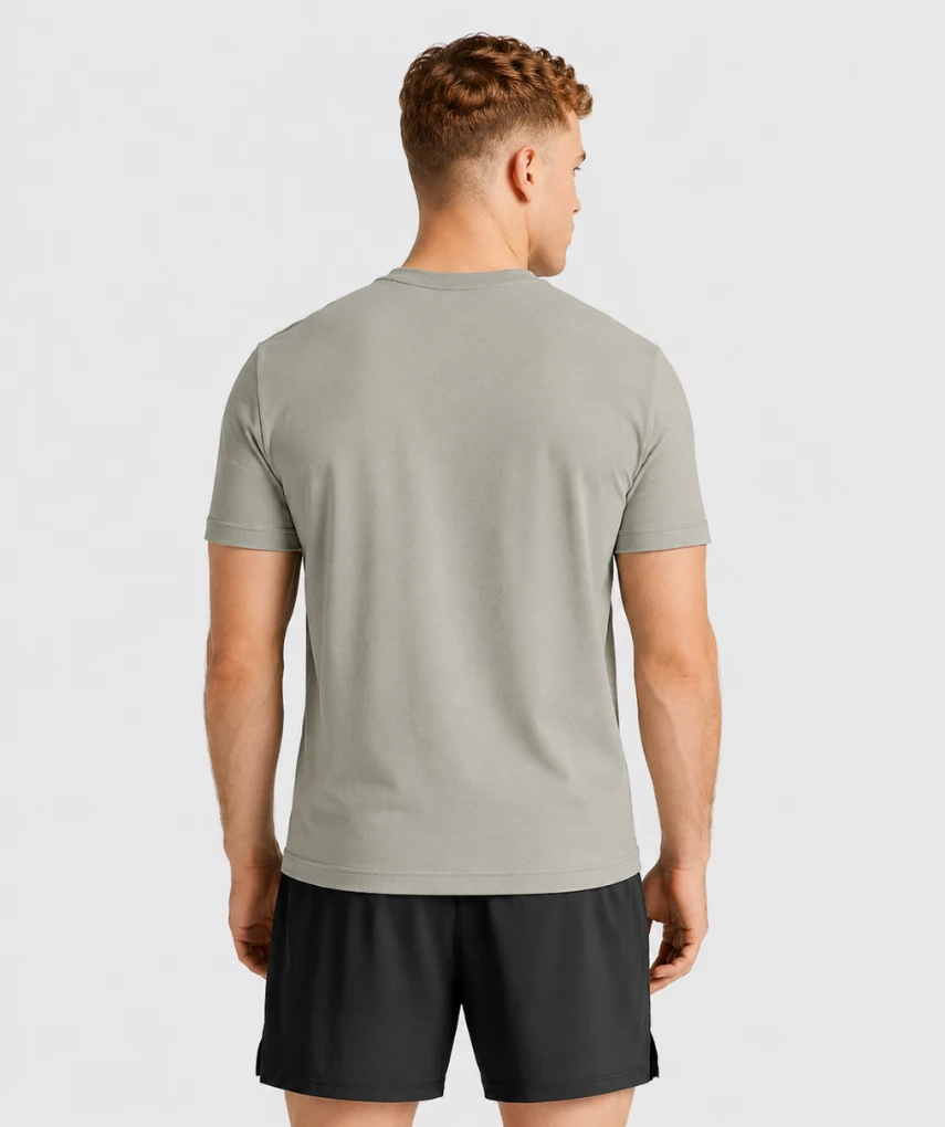 Essential Muscle Fit T-shirt Stone Grey