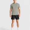 Essential Muscle Fit T-shirt Stone Grey