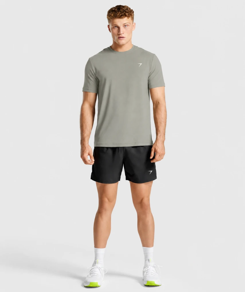 Essential Muscle Fit T-shirt Stone Grey