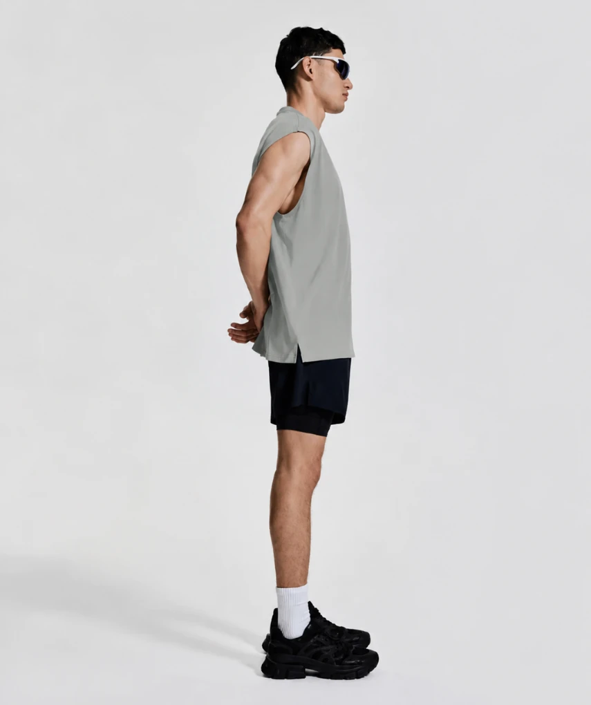 Essential Oversized Tank Light Grey Essential Oversized Tank Light Grey