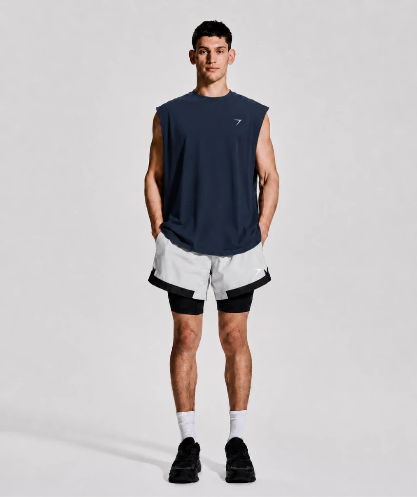 Essential Oversized Tank Navy
