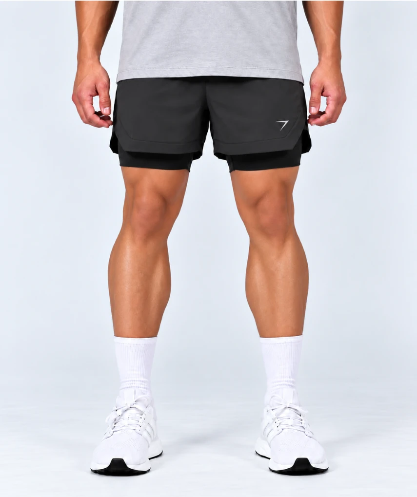 Hybrid 2 In 1 Shorts Coal