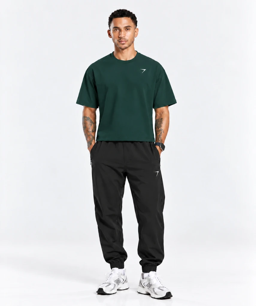 Oversized Boxy Style T-Shirt Forest Green