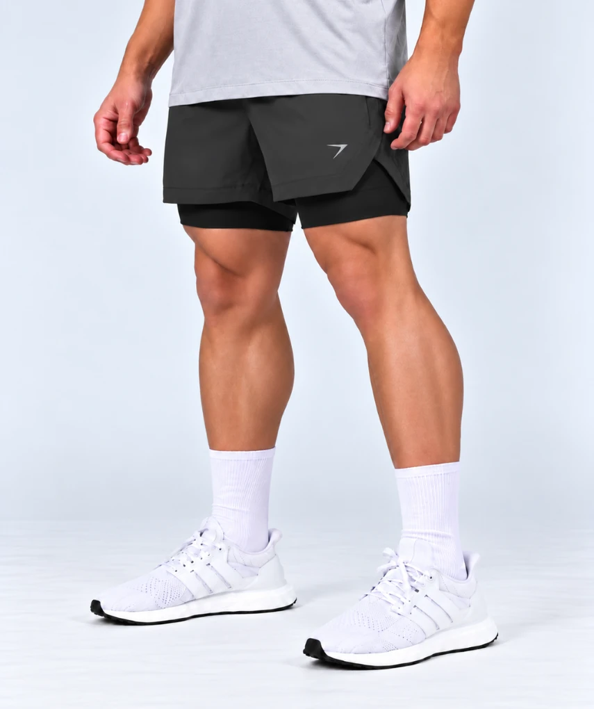 Hybrid 2 In 1 Shorts Coal