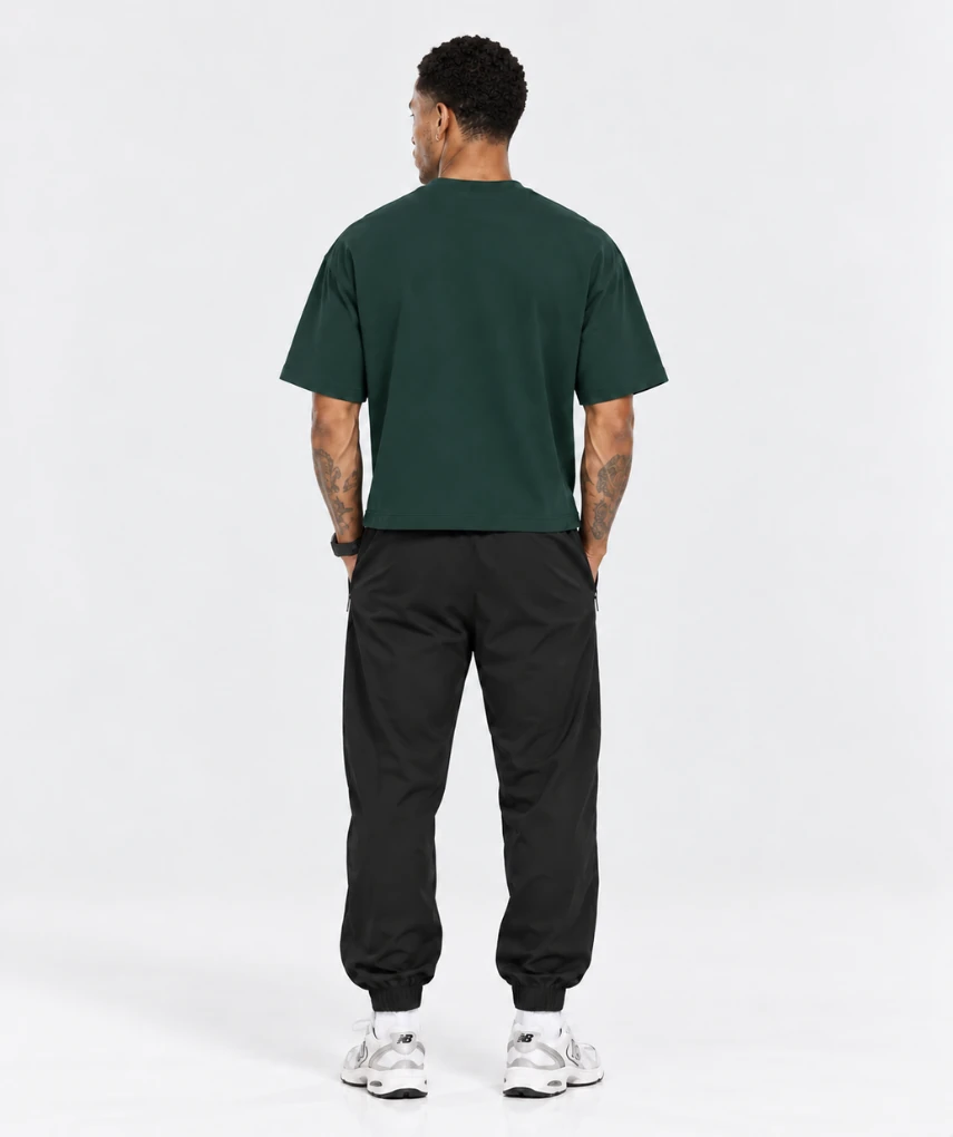 Oversized Boxy Style T-Shirt Forest Green