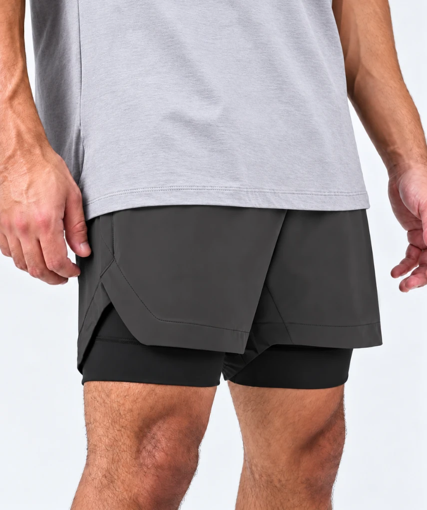 Hybrid 2 In 1 Shorts Coal