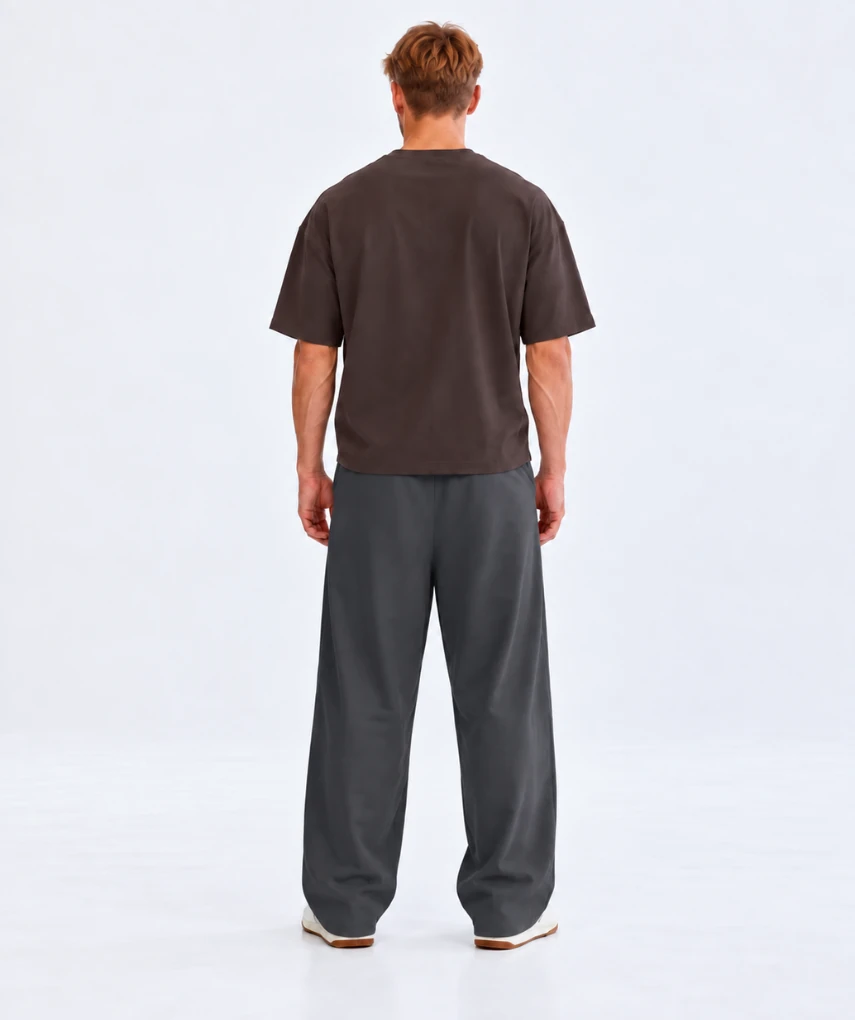 Oversized Boxy Style T-Shirt Coffee