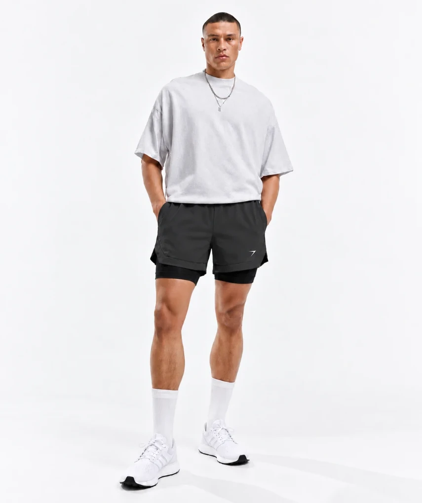 Hybrid 2 In 1 Shorts Coal