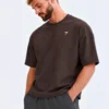 Oversized Boxy Style T-Shirt Coffee